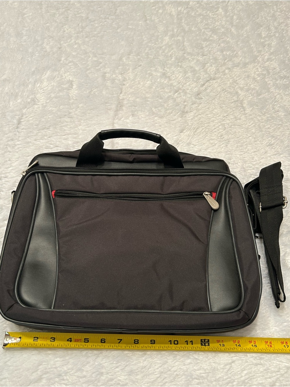 Men's Black Laptop Briefcase Messenger Bag - Professional Carry Case